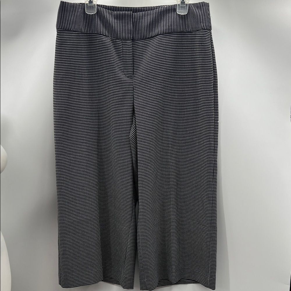 Alfani Black and White Checkered Gauchos Culottes
